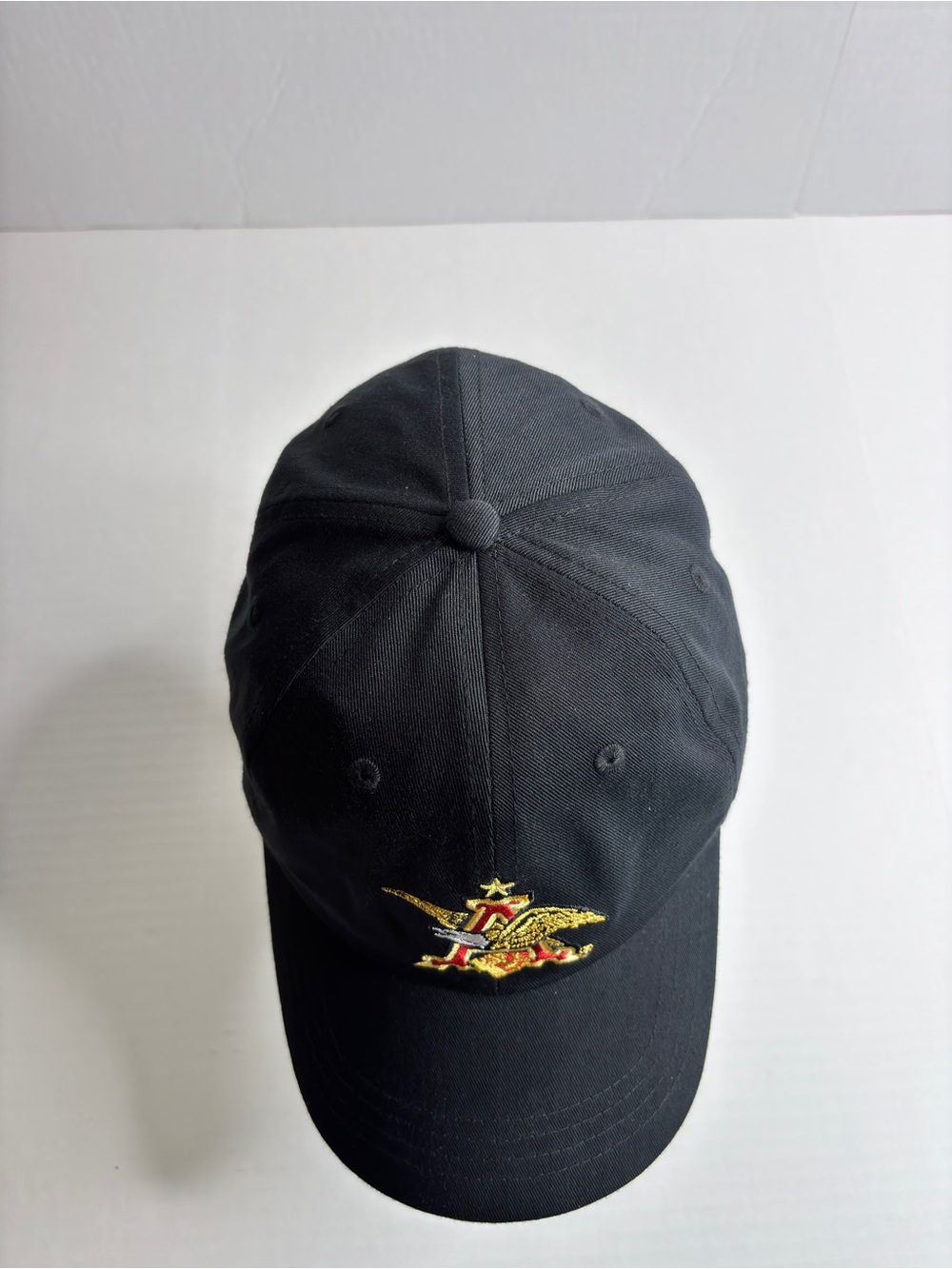 ANHEUSER BUSCH ST LOUIS BREWERY BLACK ADJUSTABLE STRAPBACK BASEBALL HAT CAP Logo - Picture 7 of 9